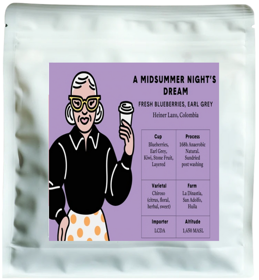 A MIDSUMMER NIGHT’S DREAM, Anaerobic Natural Chiroso, Colombia (100g glass jar)