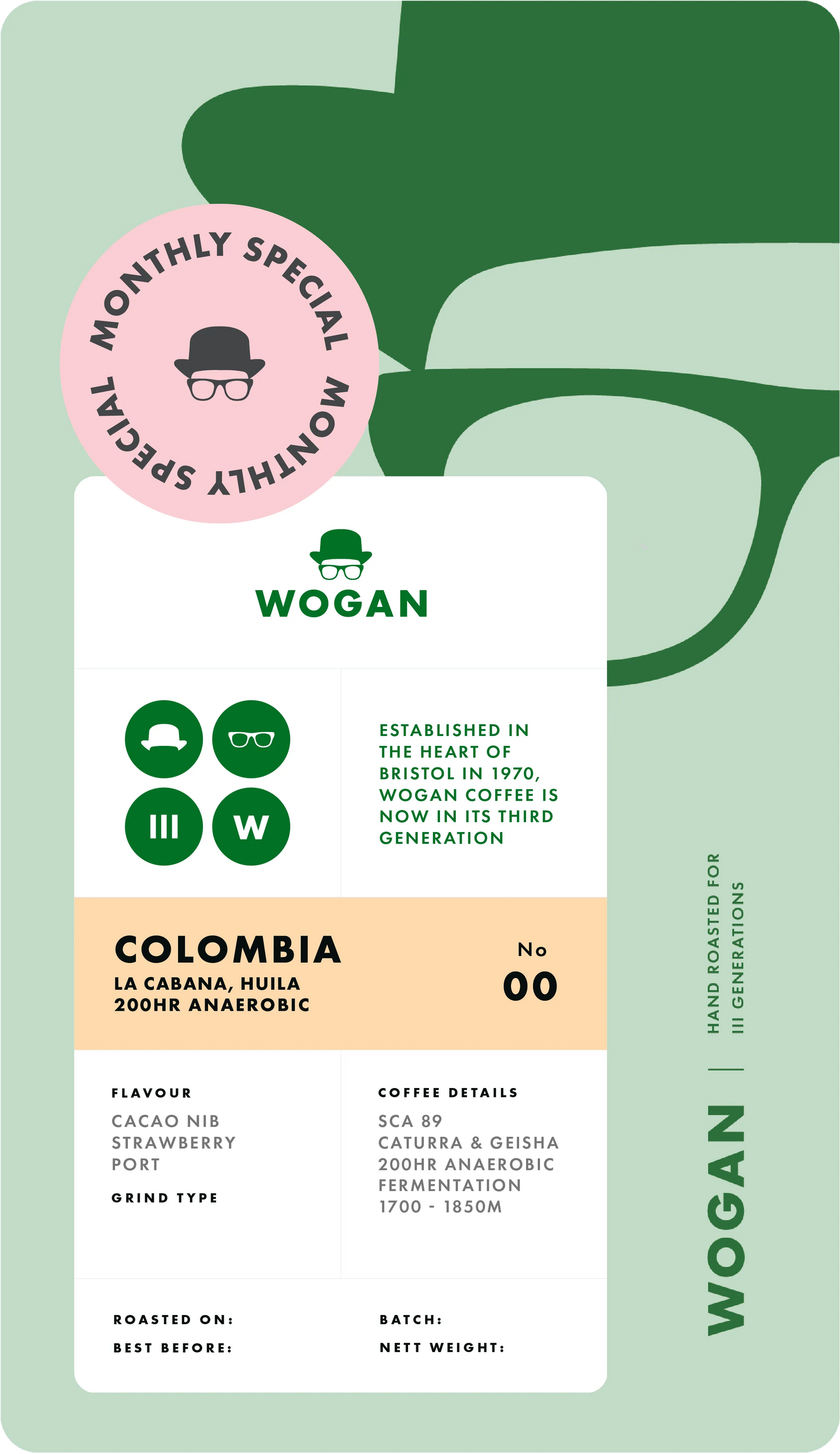 Monthly Special - Colombia La Cabana, Huila, 200hr Anaerobic