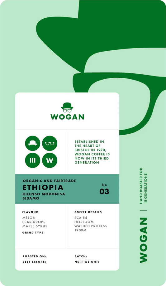 Ethiopia, Kilenso Mokonsia, Sidamo Organic and Fairtrade