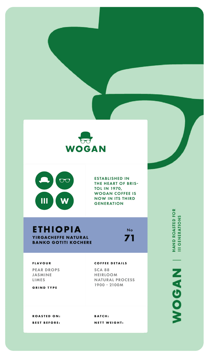 Ethiopia, Yirgacheffe Natural, Kochere Banko Gotiti