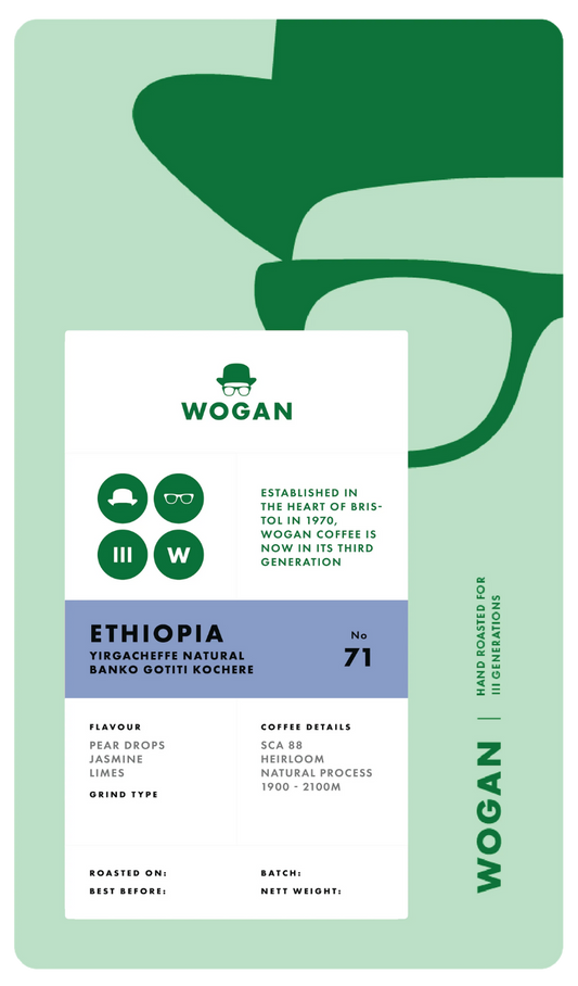 Ethiopia, Yirgacheffe Natural, Kochere Banko Gotiti