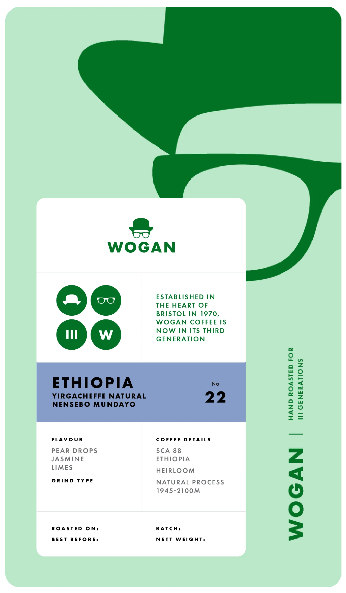 Ethiopia, Yirgacheffe Natural, Nensebo Mundayo